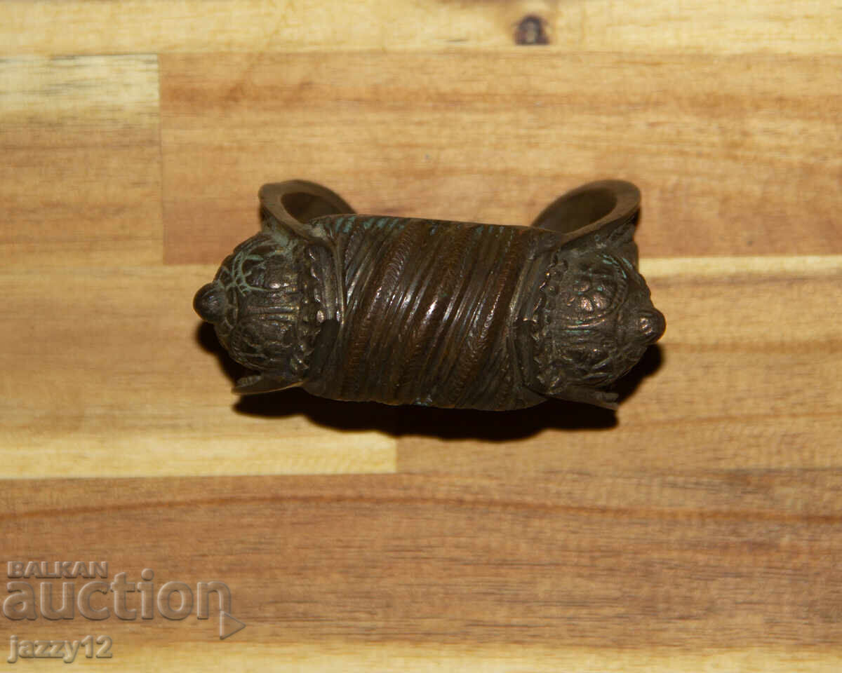 Old bronze slingshot bracelet with price 220.00 BGN | € 112.48