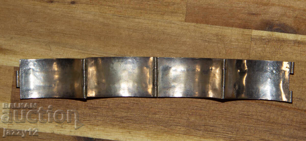 Old silver bracelet enamel filigree - 5