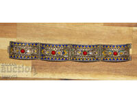 Brățară veche de argint email filigran