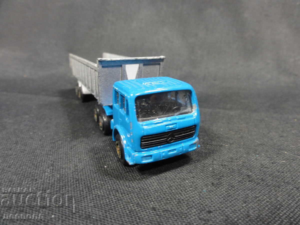 OLD RETRO METAL TOY TRUCK MAJORETTE FRANCE MERCEDES - 5