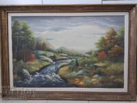 Tablou de galerie pictură peisaj pânză ulei 100/70 cm