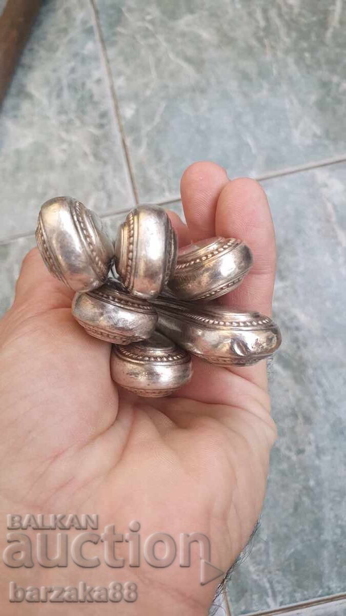 Нож Ножове с посребрени дръжки England 6 броя - 5