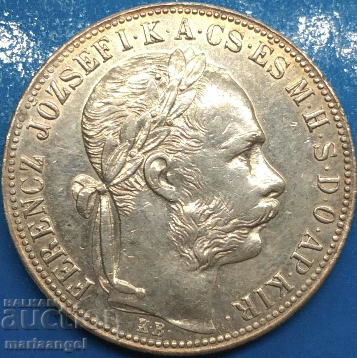 Унгария 1 Форинт 1886 Франц Йозеф сребро - 6