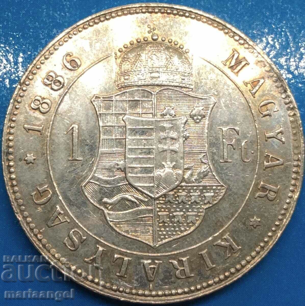 Унгария 1 Форинт 1886 Франц Йозеф сребро