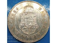 Hungary 1 Forint 1886 Franz Joseph silver