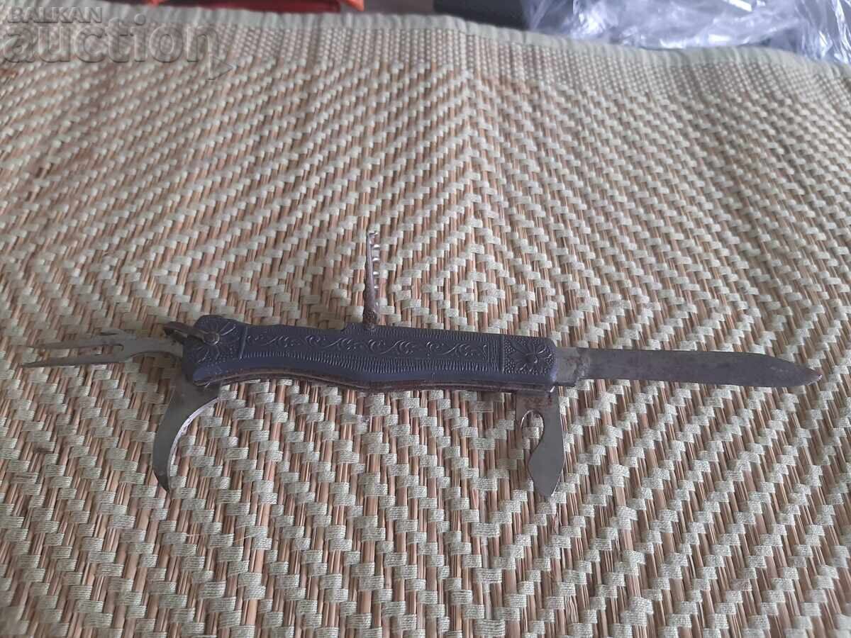 Old Russian Multifunctional Pocket Knife USSR - 5 Old Russian Multifunctional Pocket Knife USSR - 5