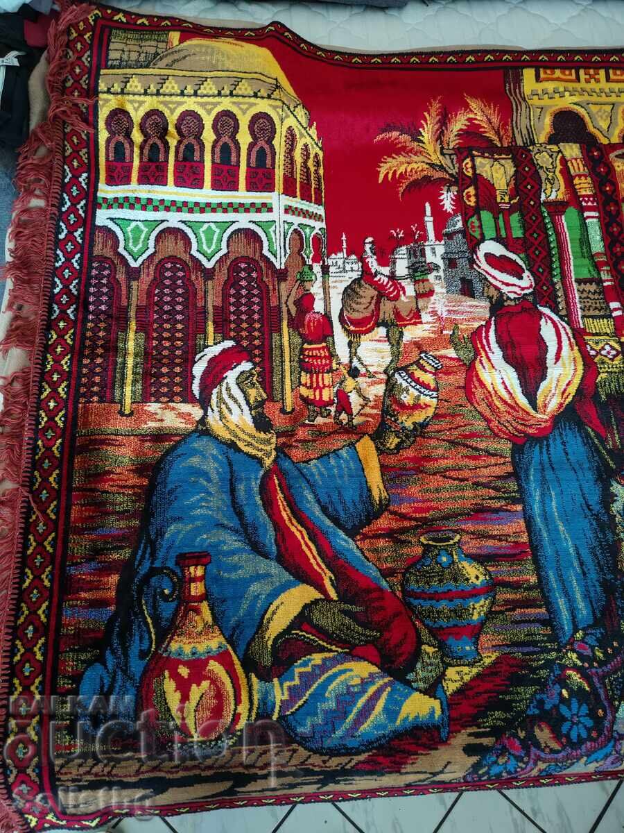 Vintage large rug, wall carpet, oriental motif with price 450.00 BGN | € 230.08