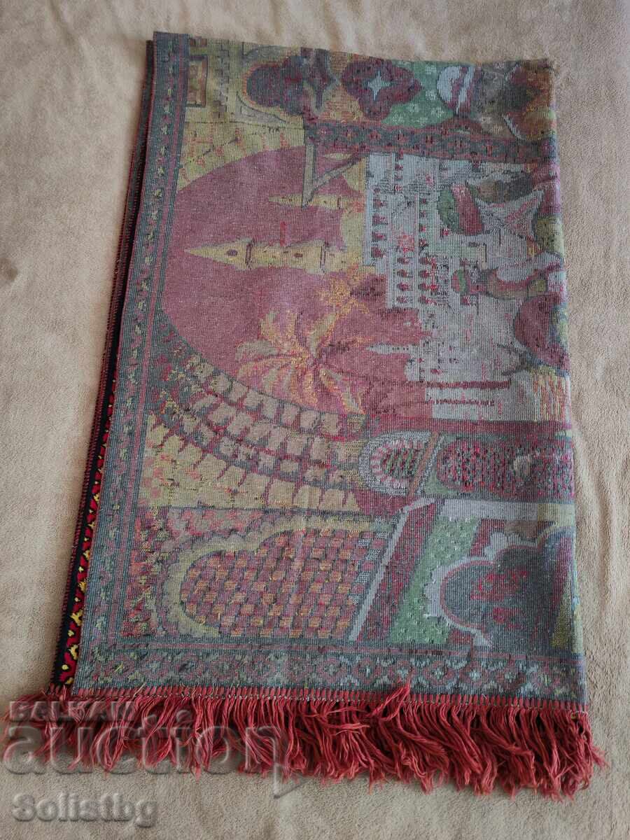 Vintage large rug, wall carpet, oriental motif - 7