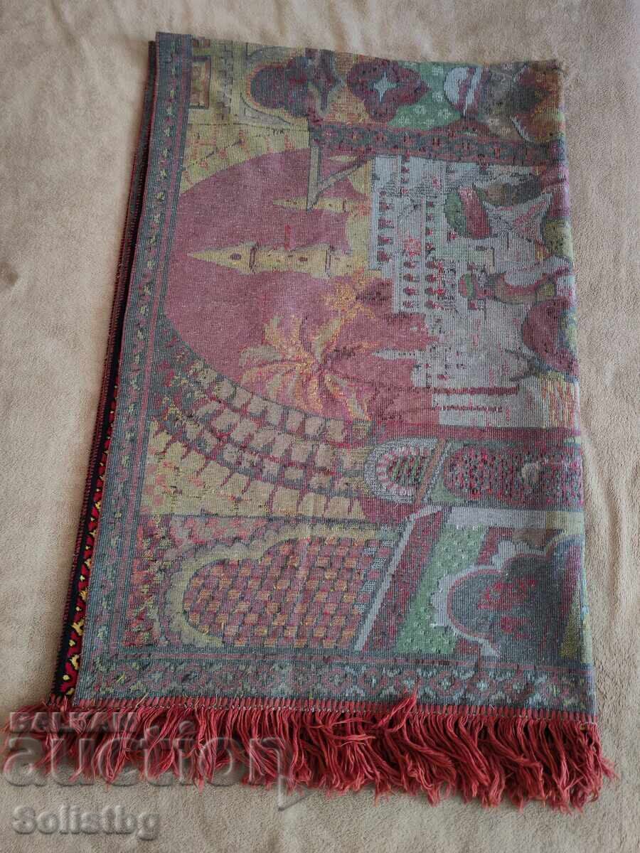 Covor vintage mare, pentru perete, motiv oriental - 7