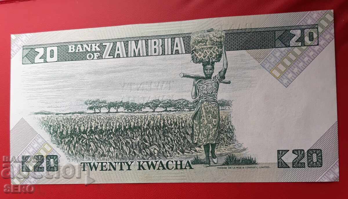 Bancnota-Zambia-20 Kwacha cu preț 0.81 BGN | € 0.41