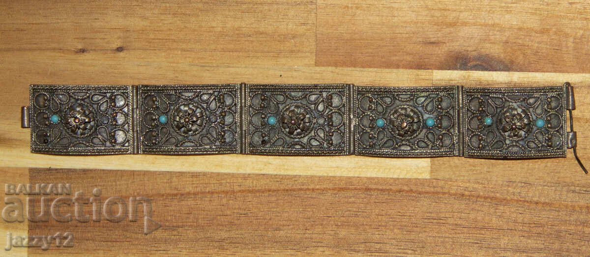 Δημοπρασία Παλιό ασημί φιλιγκράν βραχιόλι