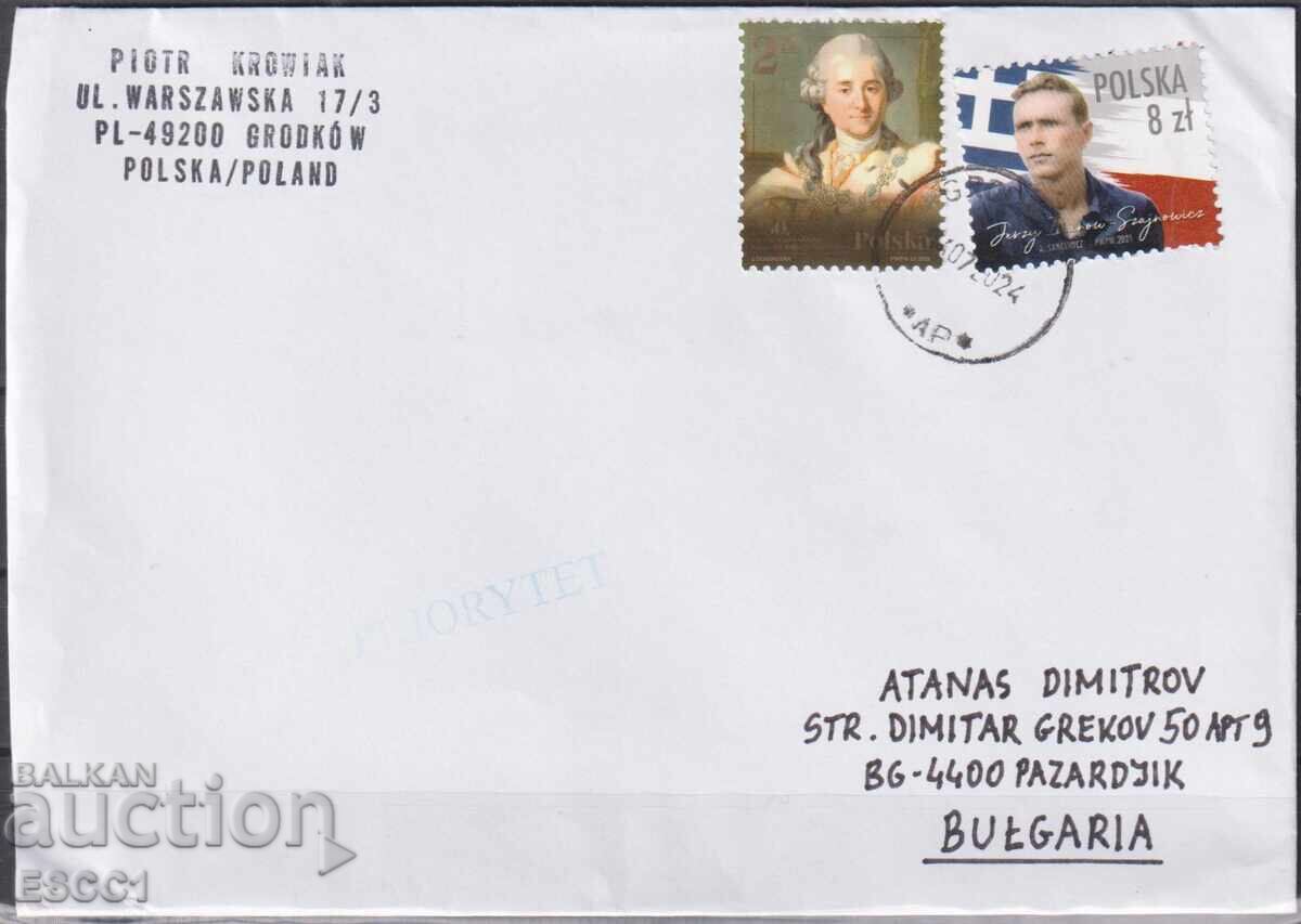 Plic de călătorie cu timbre Personalități 2021 2023 din Polonia Plic de călătorie cu timbre Personalități 2021 2023 din Polonia