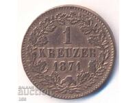 Germania - 1 Kreuzer 1871 (excelentă)