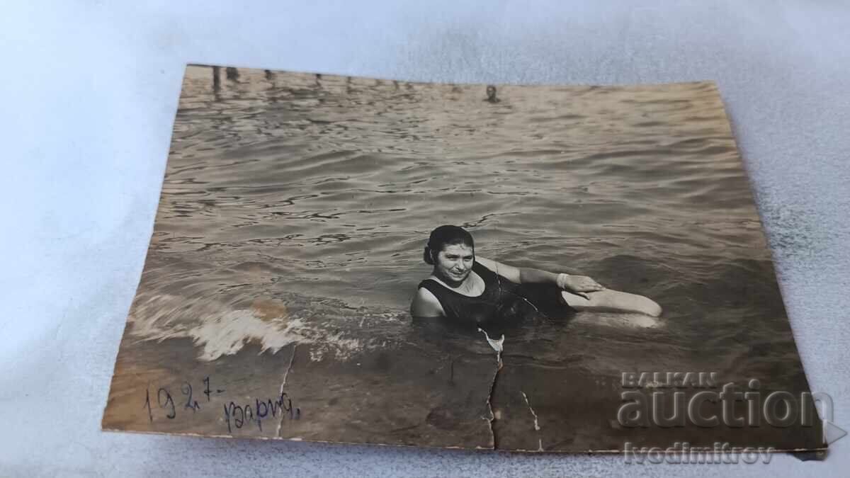 Photo Varna Young girl on the seashore 1927