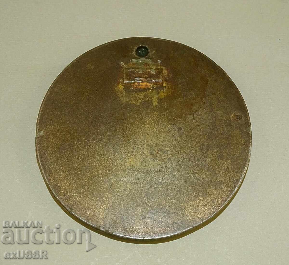 Plachetă metalică veche Stalin - 6