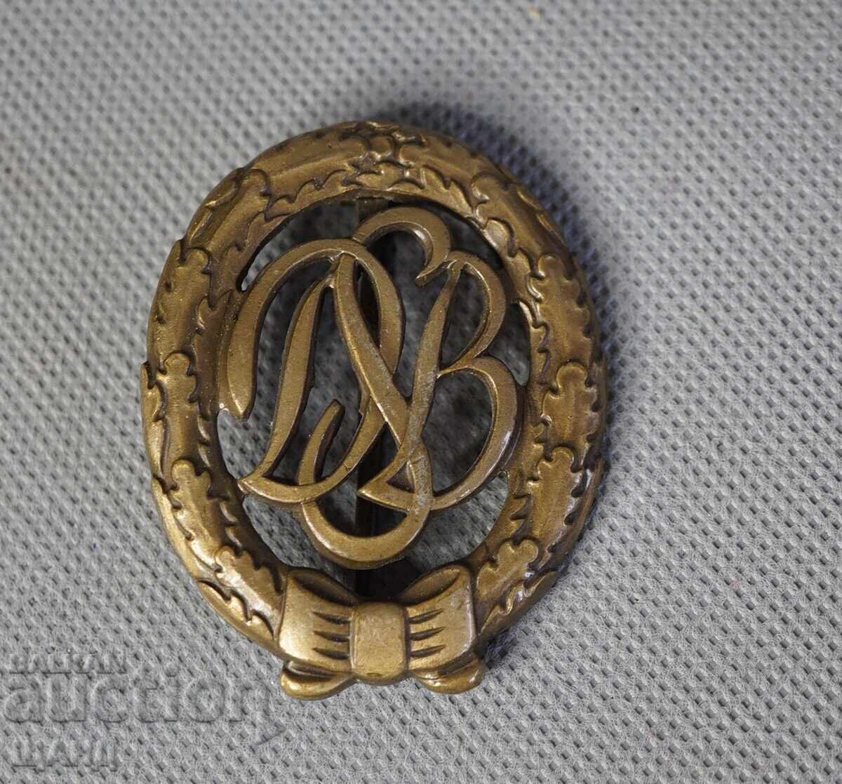 Παλαιό Γερμανικό αθλητικό σήμα μετάλλιο σήμα στήθους