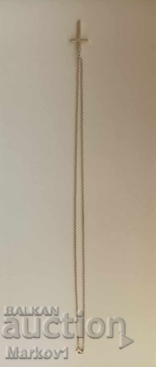 Silver Bulgari Chain (Rolo) + Cross with price 50.00 BGN | € 25.56