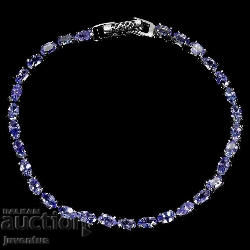 SILVER BRACELET WITH TANZANITE (TANZANIA)