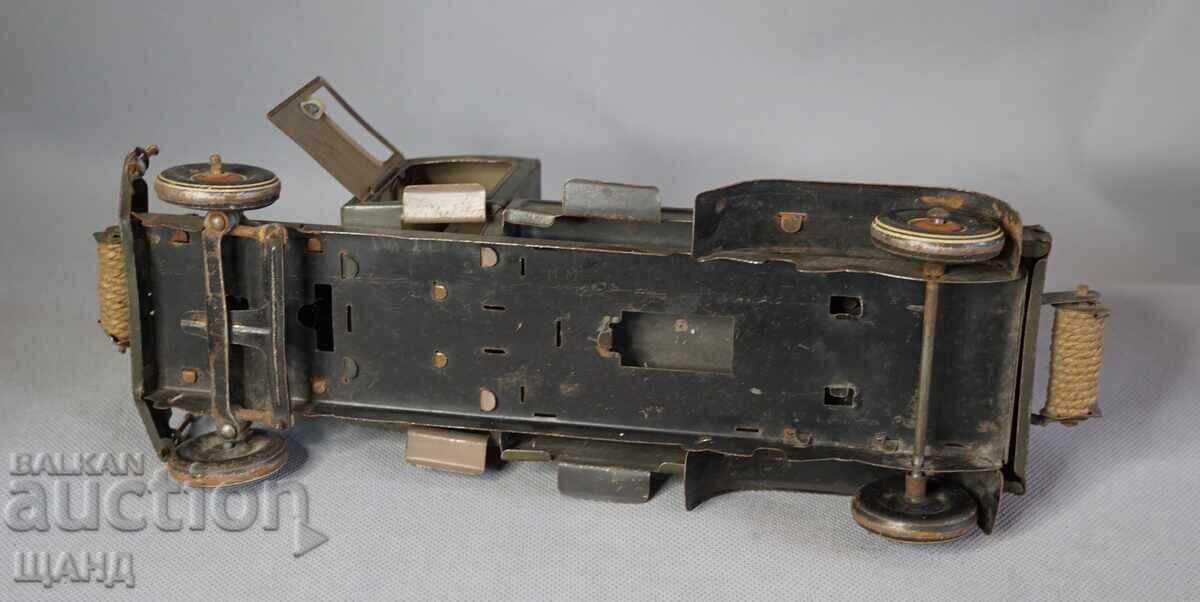 Типко 1930 Метална механична играчка Военен Камион Гаубица - 6 Типко 1930 Метална механична играчка Военен Камион Гаубица - 6