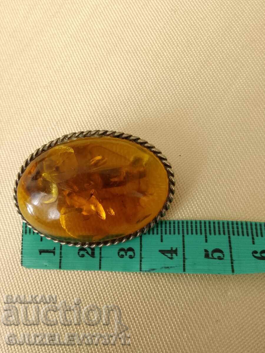 Vintage retro brooch made of natural Russian amber - 5 Vintage retro brooch made of natural Russian amber - 5
