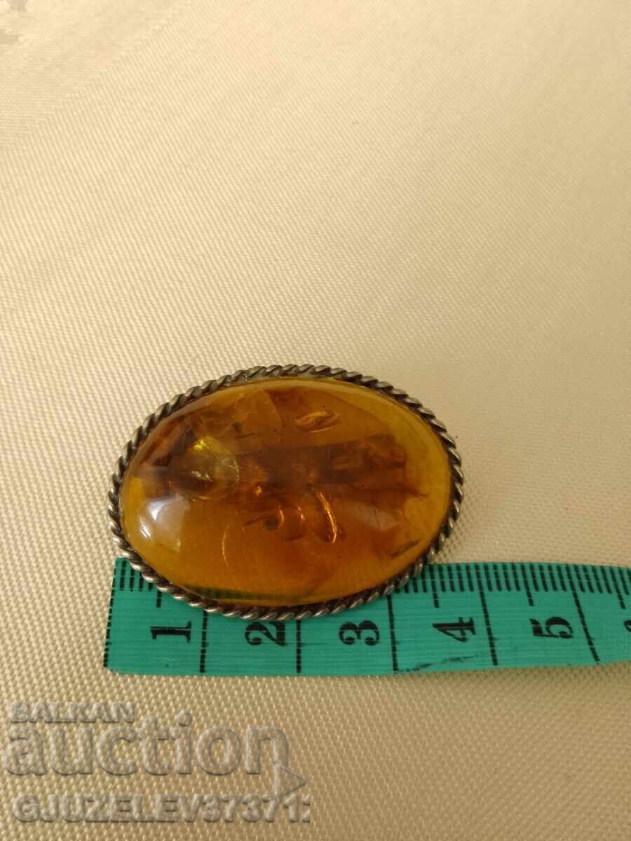 Vintage retro brooch made of natural Russian amber - 6 Vintage retro brooch made of natural Russian amber - 6