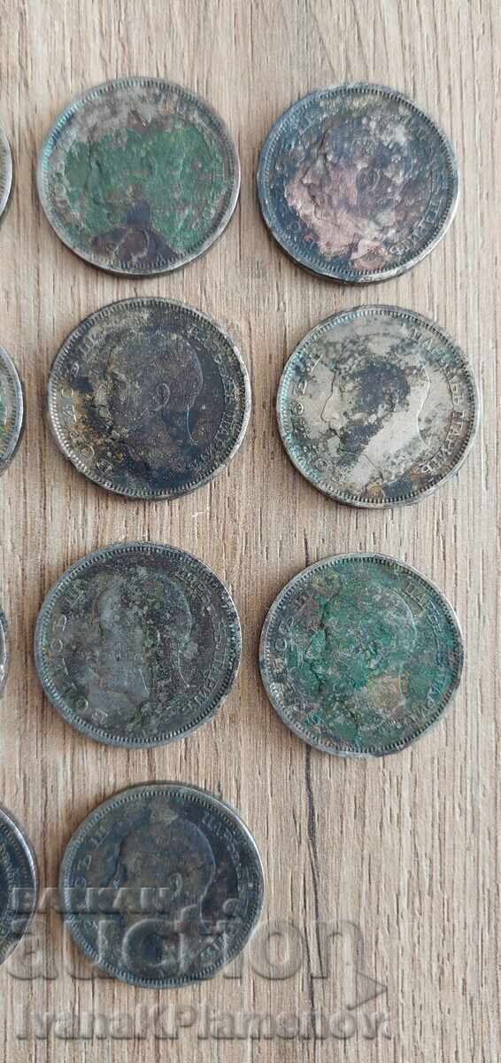 Monede 14 bucăți 50 leva 1940 și 1943 necurățate - 7 Monede 14 bucăți 50 leva 1940 și 1943 necurățate - 7