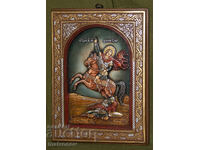 Sfântul Dumitrie, icoană pictată manual, tempera, aurire