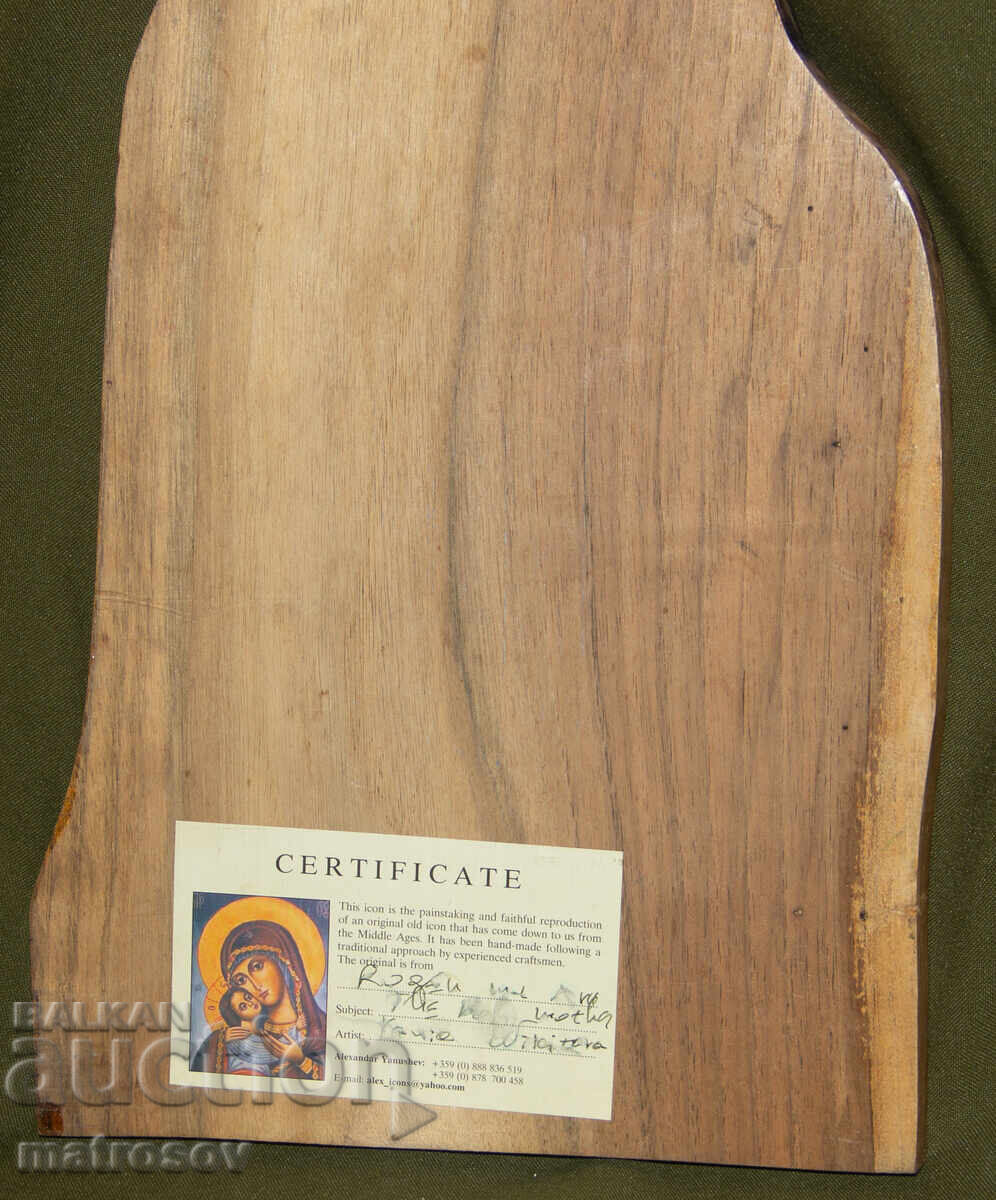 Hand-painted icon, tempera, Holy Mother of God with the Child - 5