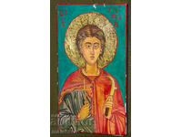 Sfântul Trifon, icoană pictată manual, vopsele tempera