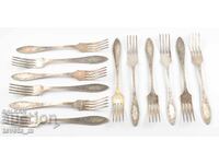 Silver-plated eating utensils forks 12 pcs USSR social