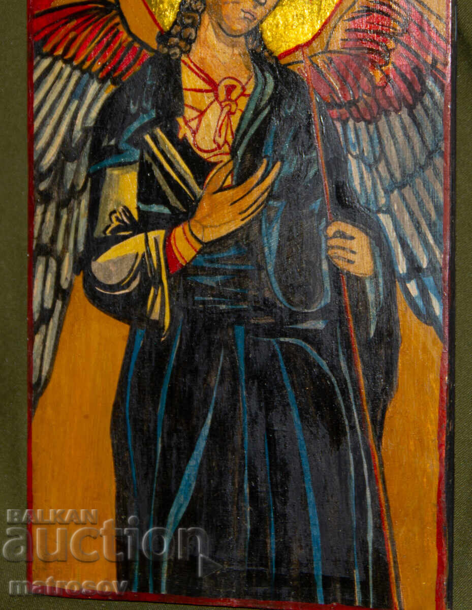 Παράδοση Αρχάγγελος Μιχαήλ, χειροποίητη εικόνα, με τέμπερα