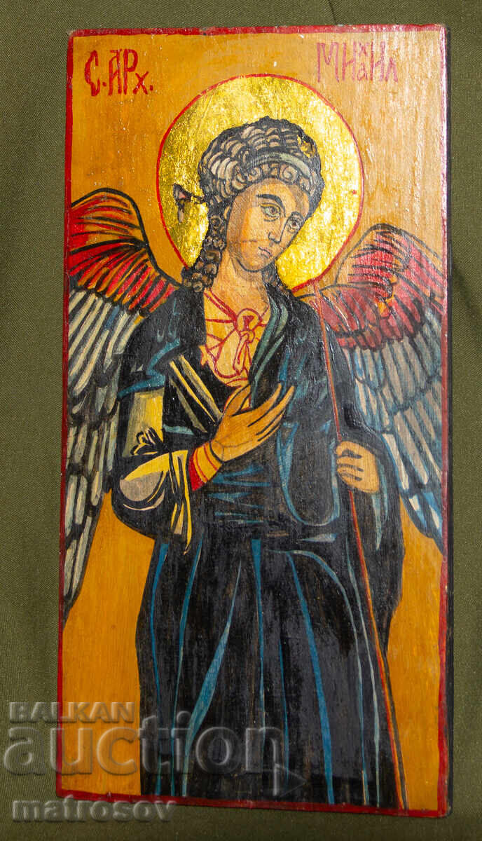 Αρχάγγελος Μιχαήλ, χειροποίητη εικόνα, με τέμπερα