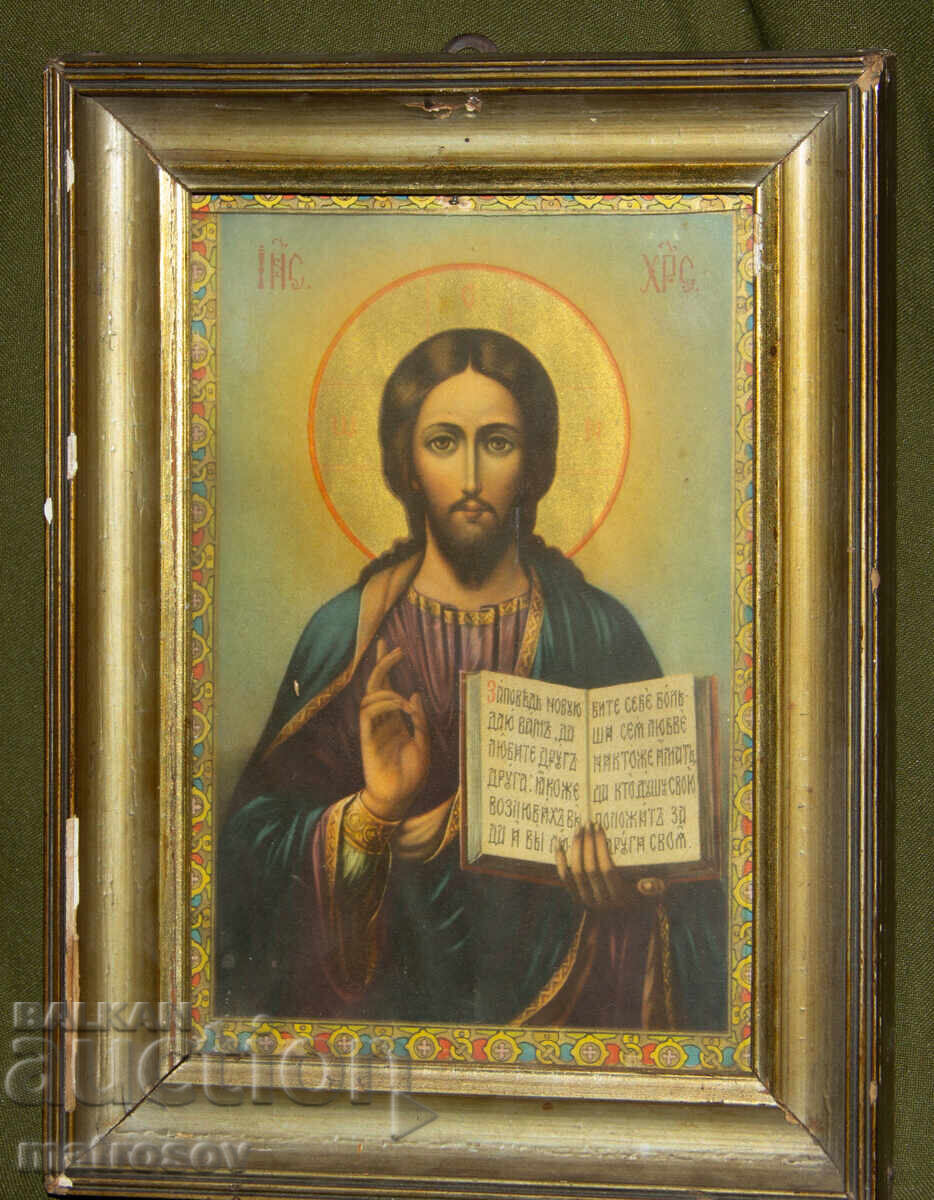 Jesus Christ Pantocrator, lithograph