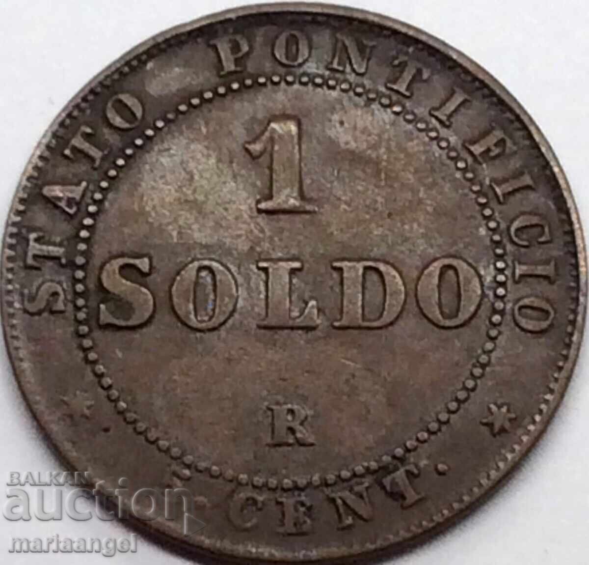 1 soldo 1866 5 centesimi Vatican Pius IX 32mm bronze with price 25.00 BGN | € 12.78 1 soldo 1866 5 centesimi Vatican Pius IX 32mm bronze with price 25.00 BGN | € 12.78