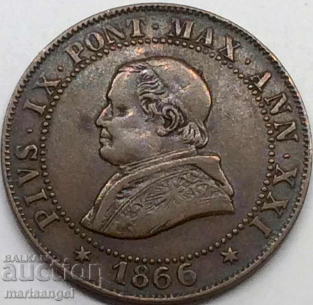 1 soldo 1866 5 centesimi Vatican Pius IX 32mm bronze - 7 1 soldo 1866 5 centesimi Vatican Pius IX 32mm bronze - 7