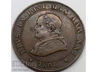 1 soldo 1866 5 centesimi Vatican Pius IX 32mm χάλκινο