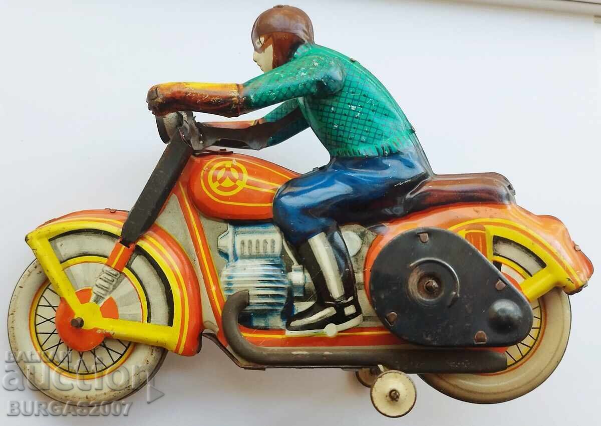 Jucărie veche de tablă, motocicletă, URSS