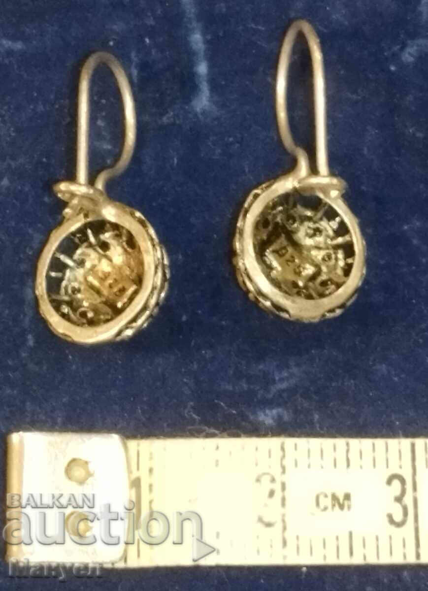 Παράδοση Γοητευτικά ασημένια σκουλαρίκια με πέτρες