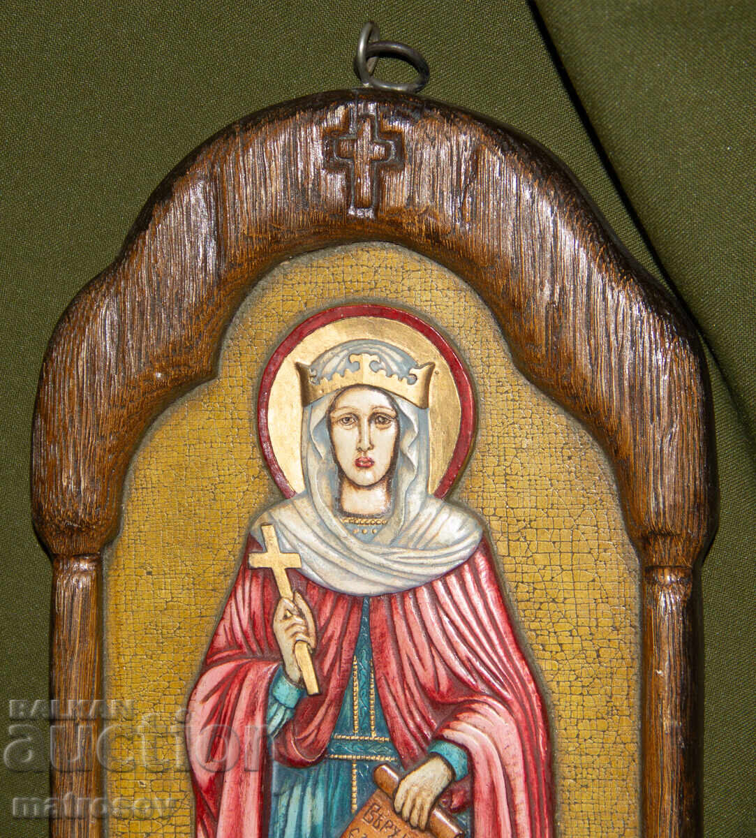 Аукцион Ръчно рисувана икона, темперни бои, Света Петка