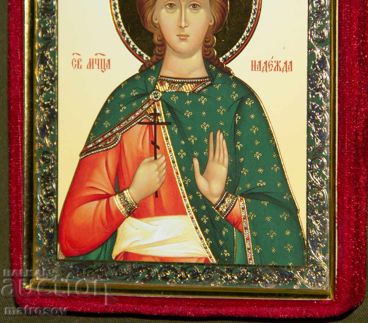 Hand-painted icon, tempera paints, Saint Martyr Nadezhda - 5
