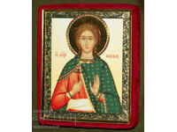 Icoană pictată manual, culori tempera, Sfânta Muceniță Nadejda