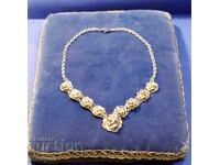 Красота ! Сребърно колие, рози - Мексико.