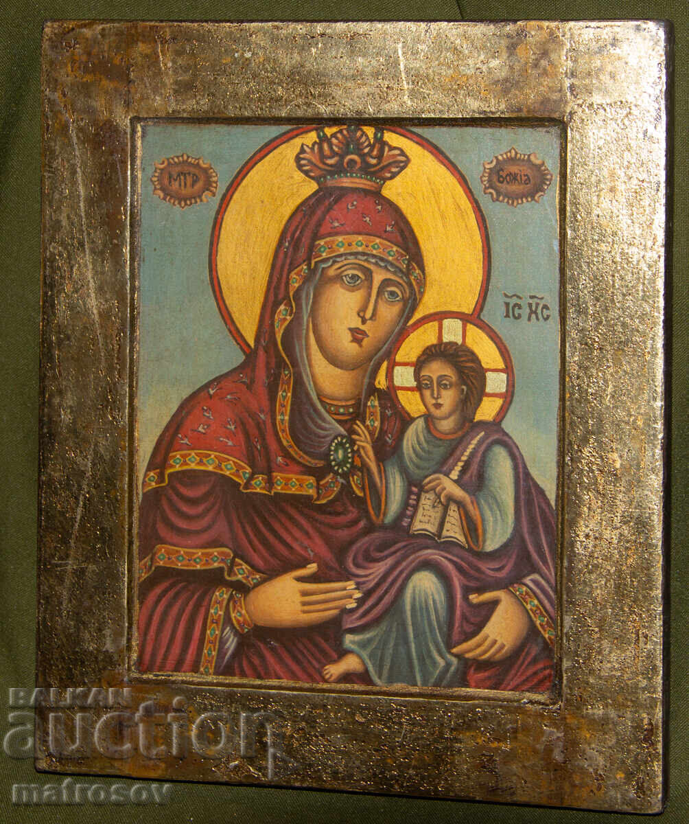 Hand-painted icon, tempera, Holy Mother of God with the Child with price 200.00 BGN | € 102.26