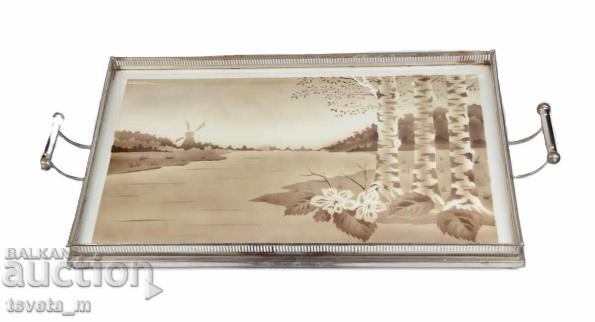 Porcelain tray with silver metal trim, Czech Republic with price € 15.34 | 30.00 BGN
