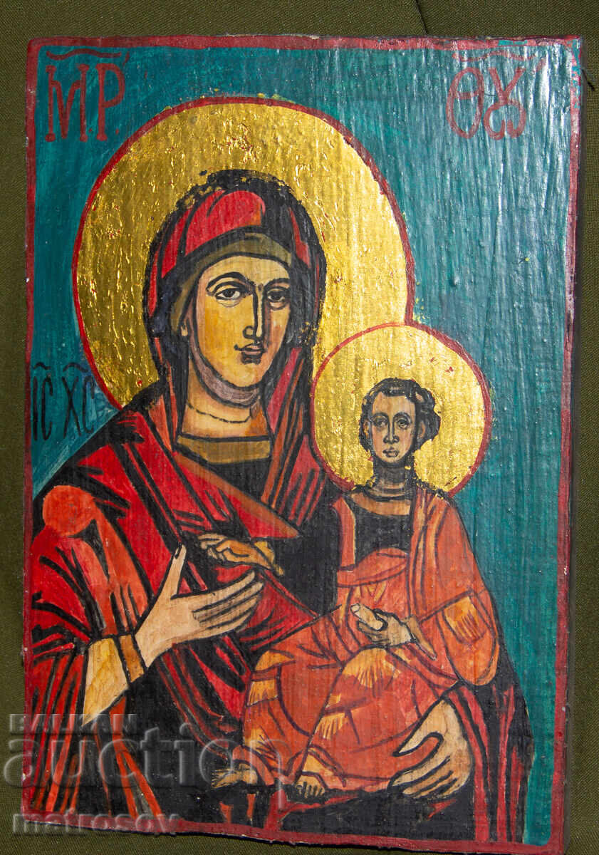 Holy Mother of God with the Child, hand-painted icon, tempera with price 200.00 BGN | € 102.26