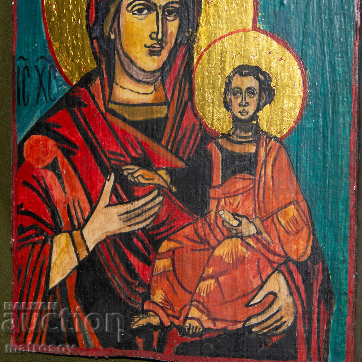 Delivery of Holy Mother of God with the Child, hand-painted icon, tempera