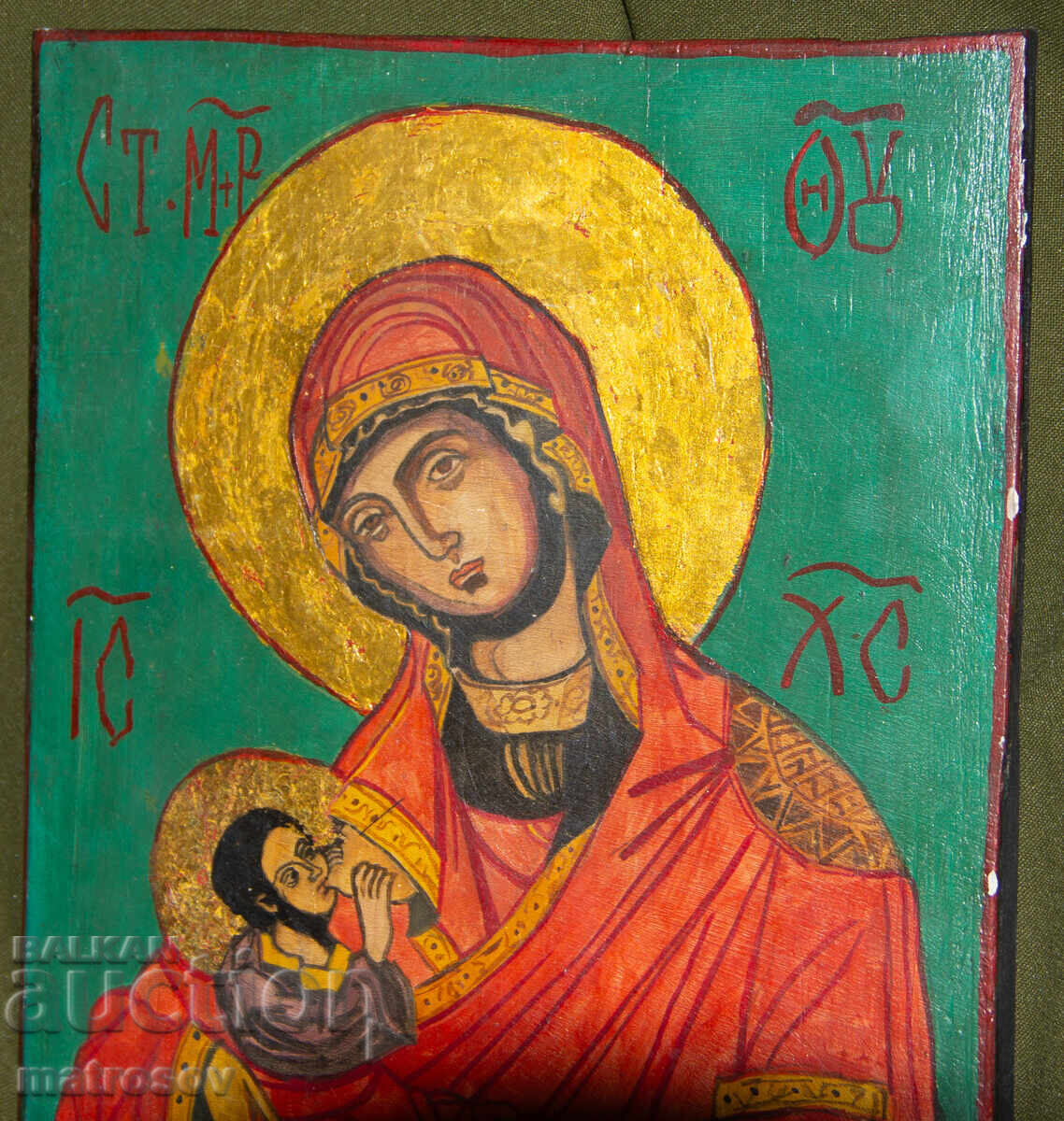 Δημοπρασία Αγία Θεοτόκος με τον Χριστό, χειροποίητη εικόνα, τέμπερα Δημοπρασία Αγία Θεοτόκος με τον Χριστό, χειροποίητη εικόνα, τέμπερα