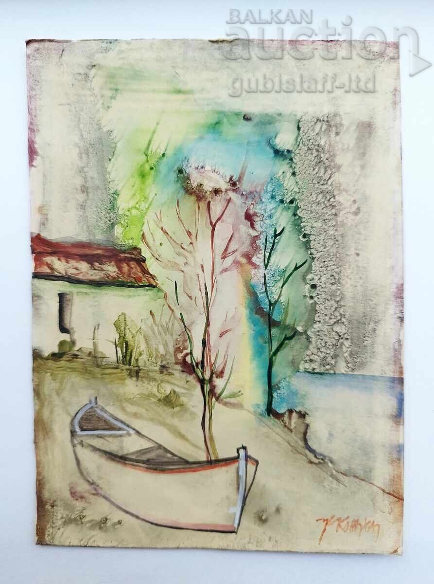 Tablou, peisaj, barcă, pict. Jivko Kojuharov cu preț € 55.00 | 107.57 BGN Tablou, peisaj, barcă, pict. Jivko Kojuharov cu preț € 55.00 | 107.57 BGN