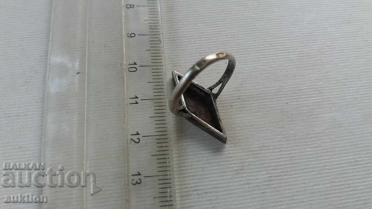 Παράδοση Ασημένιο Ρωσικό Δαχτυλίδι με Νιέλο