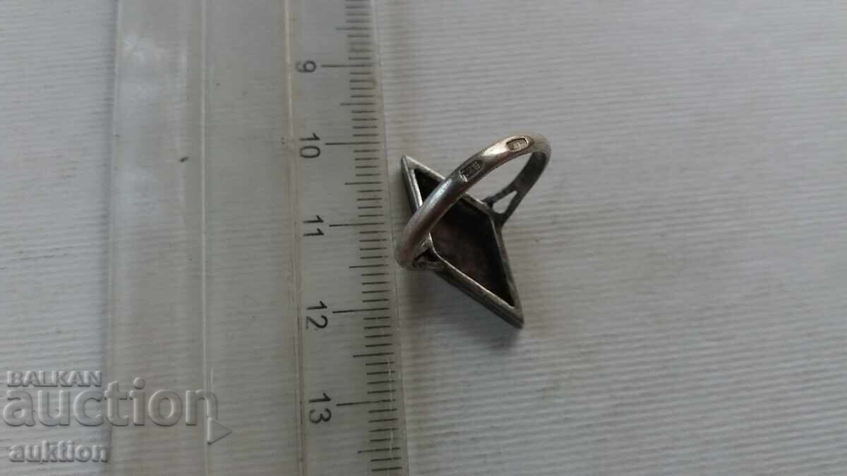 Ασημένιο Ρωσικό Δαχτυλίδι με Νιέλο - 5